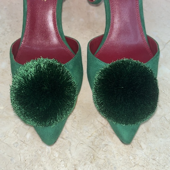 ♠️kate spade Amour Pom Pumps, Arugula Green NIB - Picture 11 of 15